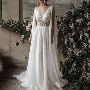 Bohemian Ancient Greece-Inspired Bridal Gown - Unique Wedding Dress